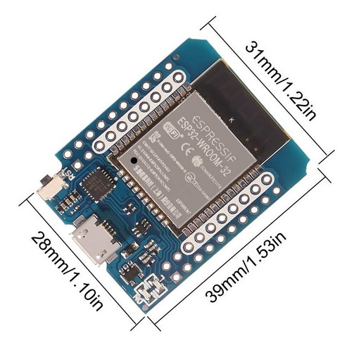 Imagen 5 de 5 de 2 Piezas Mh-et Live D1 Mini Esp32 Wifi + Bluetooth Arduino