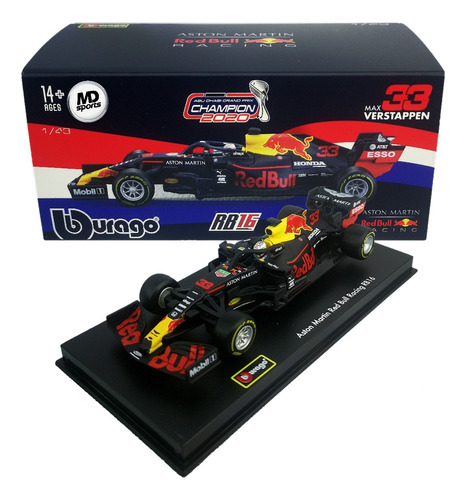 Auto Formula 1 Colección Redbull Rb19 2023 Verstappen-checo