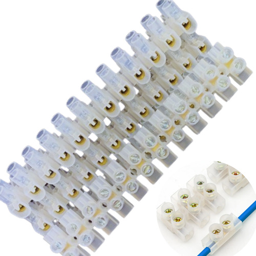 3 Barras Conector Elétrico Tipo Sindal 12 Bornes 2,5 A 4,0mm