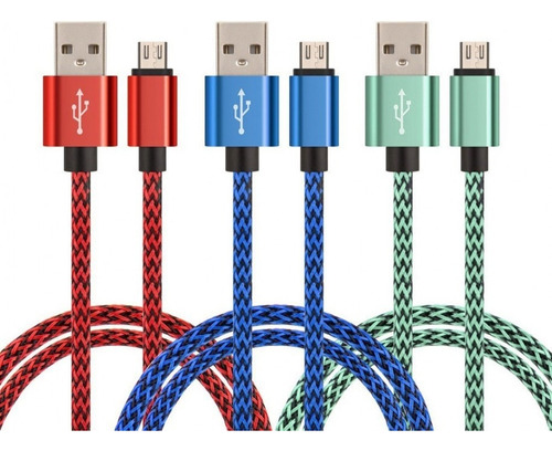 Cable 2mts Micro Usb Carga Rapida  Datos Reforzado Recoleta