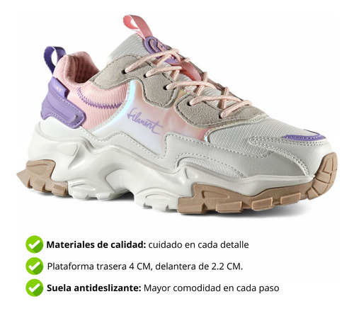 Zapatillas Mujer Plataforma Urbanas Moda Filament Grous