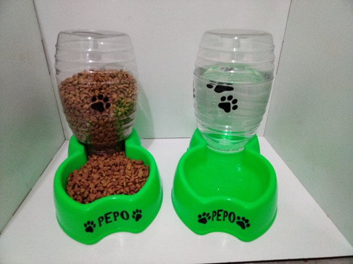 Dispensador De Croqueta Y Agua Personalizado Mascotas Automa