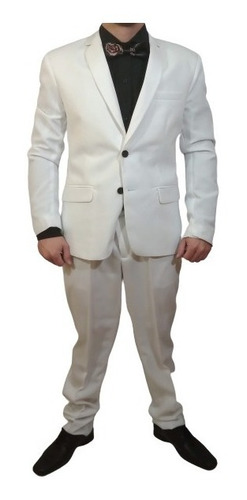 Imagen 3 de 8 de Ambo Saco Pantalon Blanco Verde Unico Vintage!!