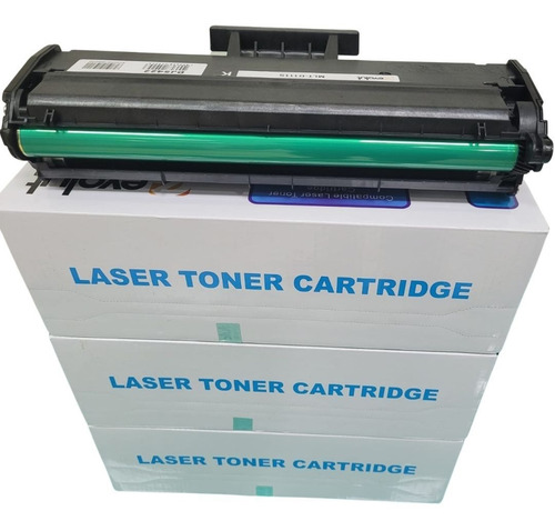 3x Toner Para Samsung M2020 M2070w D111 Mlt-111s Compativel Tinta Preto