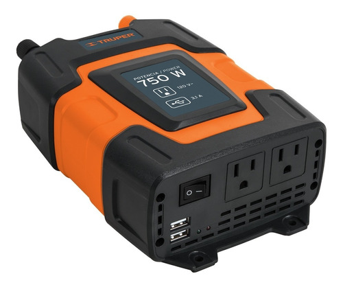 Inversor Corriente Encendedor Puerto Usb 750w Auto Truper