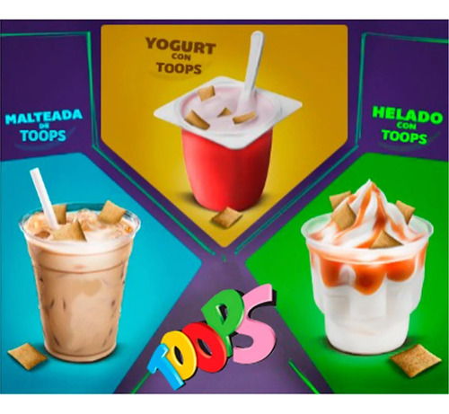 Cereal Toops Extra Relleno Con Vitaminas 220 Gr Pack 3 Pza