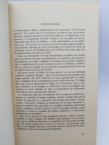 Introducción Al Estudio De Rabinal Achi Unam México 1975 1ae (Usado)