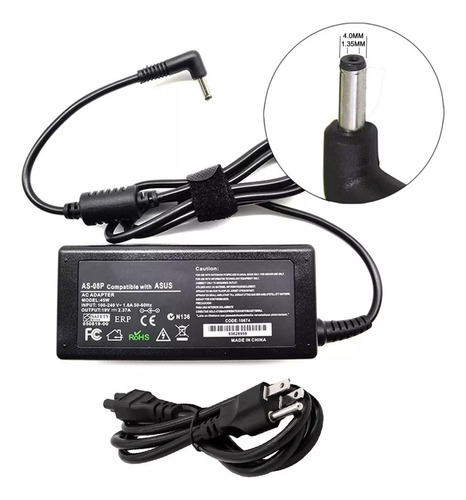 Cargador Para Asus 19v 2.37a 45w 4.0x1.35 Mm