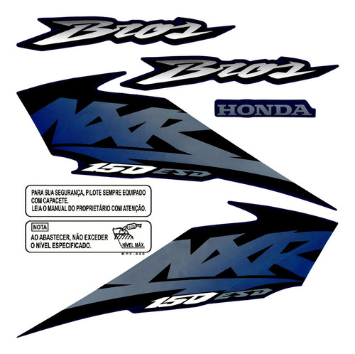 Kit Faixas Adesivas Honda Bros 150 2003 A 2008 Varias Cores