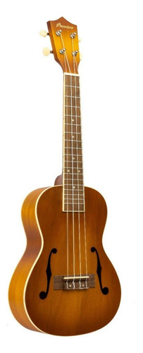 Ukulele Concierto Bamboo Con Funda Forma Violin Color Marrón