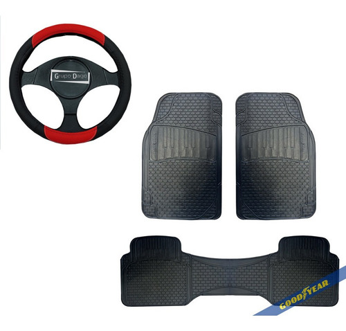 Fiat Palio Cubre Alfombra Pvc 3 Piezas Volante Kit Goodyear