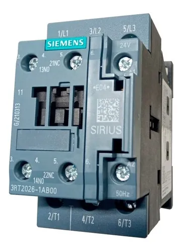Contactor Siemens Sirius 25a 400v 24v 1no 1nc 3rt2026-1ab00