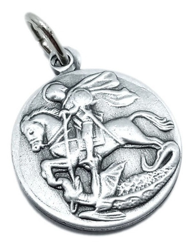 Medalla San Jorge  - Grabado + Cadena - 24mm/al