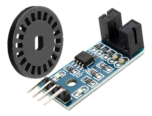 Módulo Infrarojo Tacometro Óptico Con Disco Encoder [ Max ]