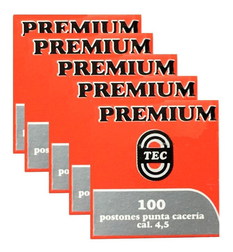 Postones Punta Caceria Cal 4,5mm Tec Premium 500 Unidades