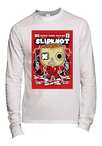 Playera M Larga Corey Taylor Slipknot Moda Cultura Pop