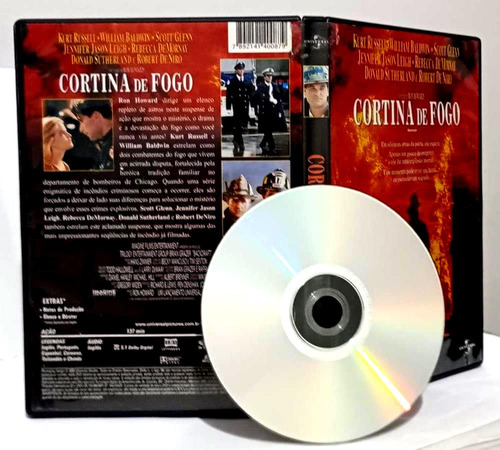 Dvd Cortina De Fogo Kurt Russel Robert De Niro Otimo Filme
