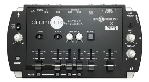 Drum Mixer Compact 6 Canales 3 5 Mm 6 3 Mm Jack Salida ...