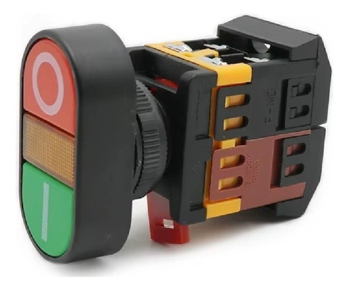 Botão Botoeira Acionamento Duplo Comando Led 22mm 1na+1nf