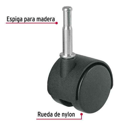 Rodaja Tipo Yoyo Con Espiga Para Madera