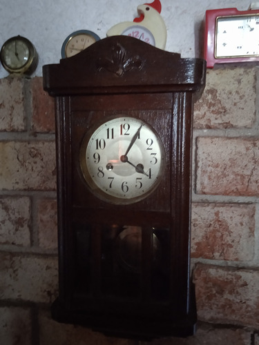 Antiguo Reloj De Pared Funciona Impecable