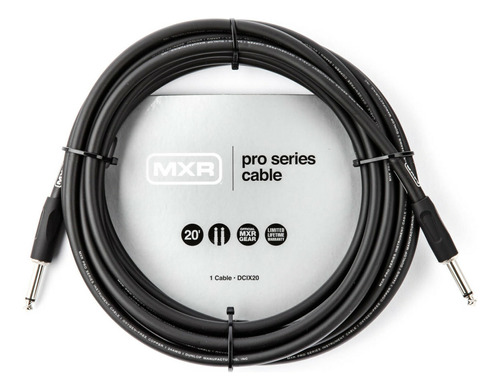 Mxr Pro Cable 6 Mts 20' Straight/straight