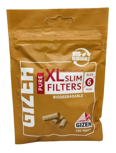 20 Filtros Gizeh Slim Xl 120u Pure 20mm Extra Long Loc.once