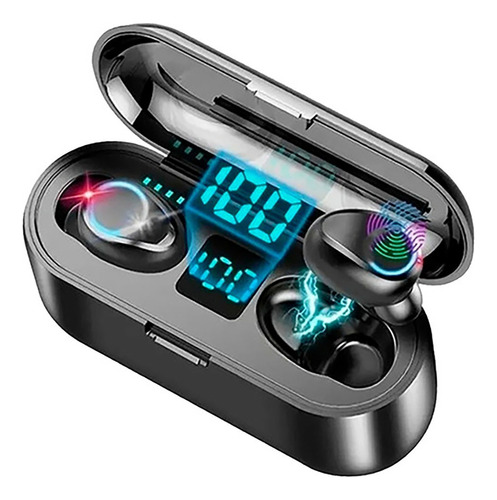 Audífonos Bluetooth Inalámbrica F9 Táctil Con Power Bank 