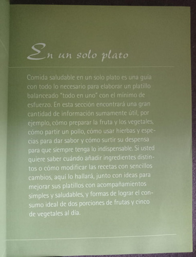 Comida Saludable En Un Solo Plato - Reader's Digest (Usado)