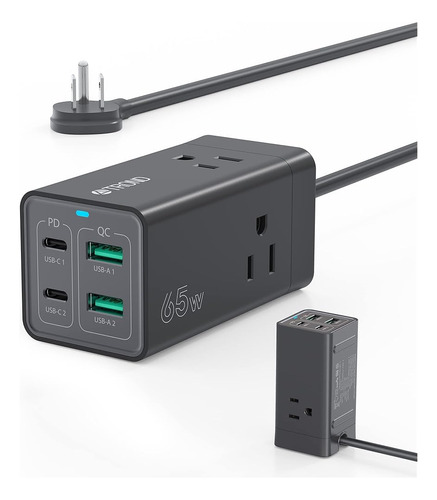 ~? Cargador Usb C, Estación De Carga Trond 65w Gan3 Usb C Pa