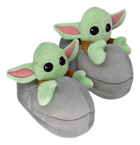 Pantufa 3d Grogu Baby Yoda Star Wars Unissex Tamanho G