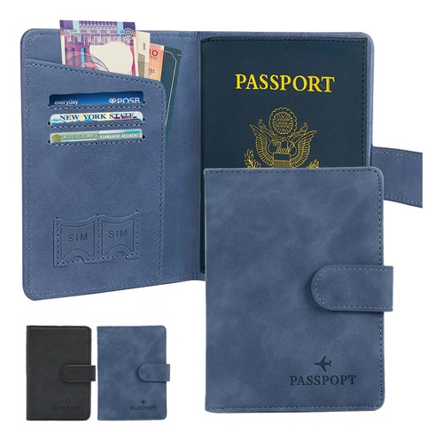 Pasaporte Funda Documentos Porta Pasaportes Viaje Con Rfid