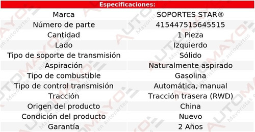 Tacón Transmisión Aut, Std Izq Volare 6 Cil 3.7l 1977-1980