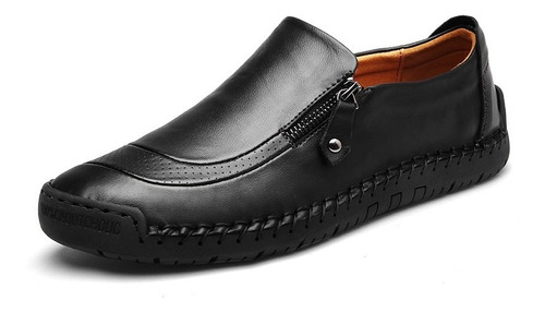 Hombre Diseño Cremallera Zapatos Casual Mocasines 38-48