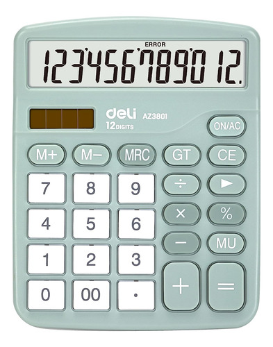 Calculadora De Escritorio Deli 12 Digitos Verde