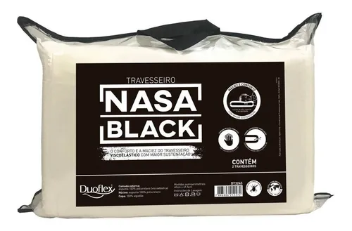 comprar Set X2 Almohada Nasa Black Viscoelastica 100% Algodon