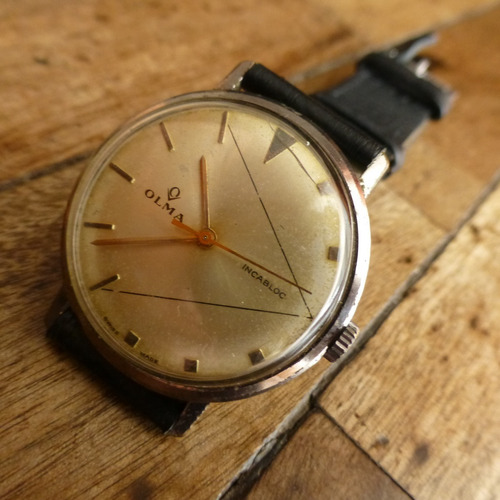 Imagen 3 de 7 de Olma Reloj Cuerda Art Deco Antiguo Reloj Cuerda Rar 51120swt