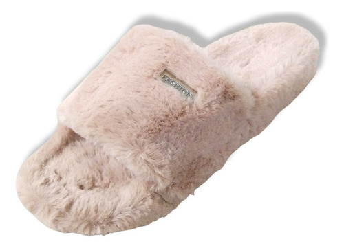 Pantufla Premium Peluche Abierta Base Antidelizante Unisex 