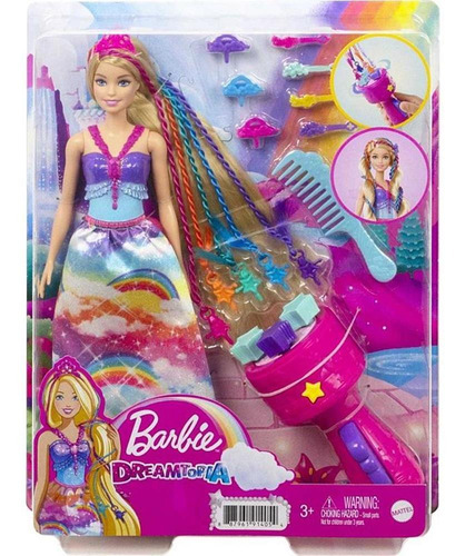 Barbie Princesa Tranças Mágicas Gtg00 Mattel