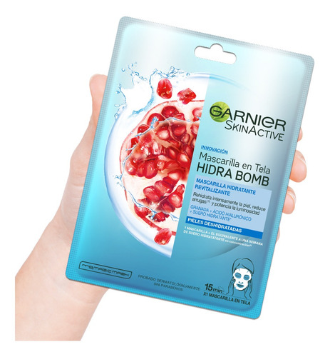 Mascarilla En Tela Garnier Skin Active Revitalizante X 28 Gr