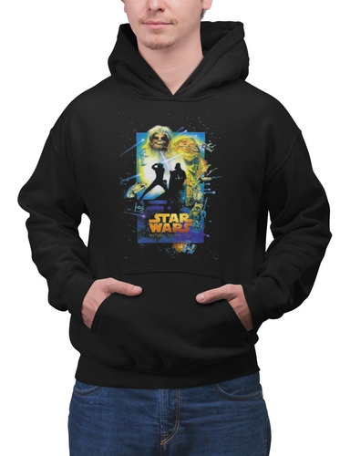 Poleron Unisex Star Wars Vintage Chewbacca Estampado Algodon