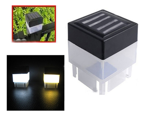 Lámpara De Poste De Jardín Con Luz Led Cuadrada Para Exterio