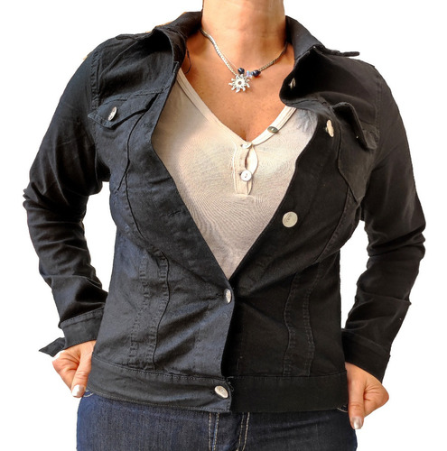 Campera Elastizada Mujer De Jean