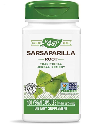 Sarsaparilla 100 Capsulas 850mg