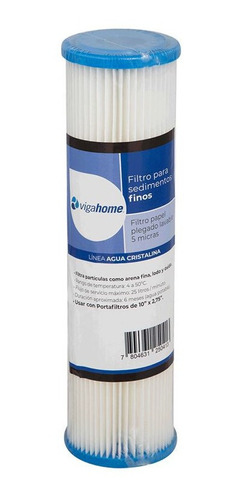 Filtro Papel Plegado 10puLG X2,75 PuLG 5 Micras Vigahome