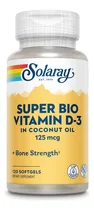 Comprar Suplemento De Vitamina D-3 Solaray Super Bio 120 Cápsulas Bl