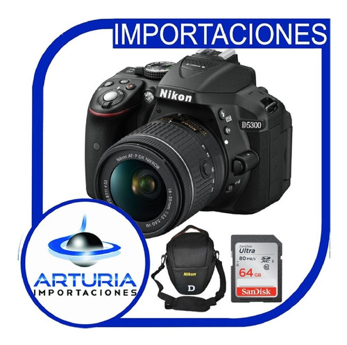 Nikon D5300 Con Lente 18-55mm Incluye Memoria 64gb + Bolso