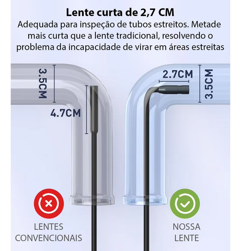Endoscópio Câmera Diagnóstico Automotivo Oficina Led M-c21