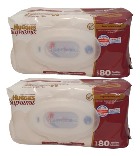 Huggies Supreme Toallitas Húmedas Para Bebe C/80 2 Pack