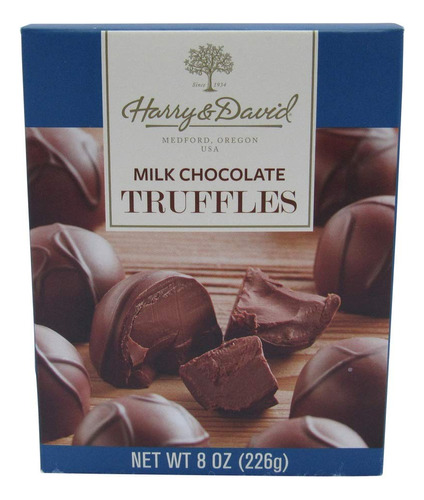 Trufas De Chocolate Con Leche Harry And David, Caja De Regal